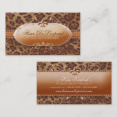 311 Fleur De Leopard met diamanten Visitekaartje (Voorkant / Achterkant)