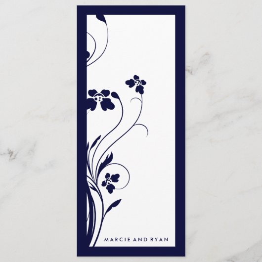 311-Floral High-Rise Programme | Midnight Blue Programmakaart (Voorkant)