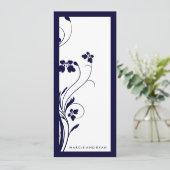 311-Floral High-Rise Programme | Midnight Blue Programmakaart (Staand voorkant)