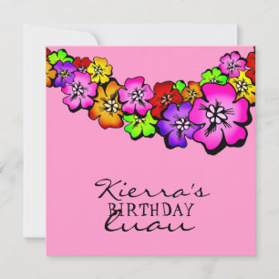 311 Flower Shower Lei Invitation roze Kaart