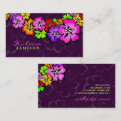 311-Flower Shower Lei | Paars Visitekaartje (Voorkant / Achterkant)