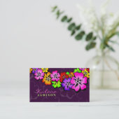 311-Flower Shower Lei | Paars Visitekaartje (Staand voorkant)