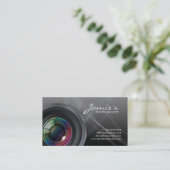 311 Fotograaf Visitekaartje Modern Black (Staand voorkant)