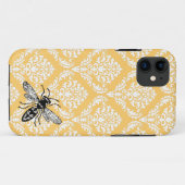 311 Geel Damask Bee Hornet iPhone Hoesje (Achterkant (horizontaal))