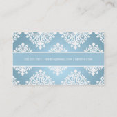 311-Geneve Iced Blue Damask Visitekaartje (Achterkant)
