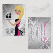311 Gift Box Cutie Wavy Blonde Damask Visitekaartje (Voorkant / Achterkant)