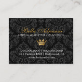 311 Glam Crazy Pink Gold Damask Visitekaartje (Achterkant)