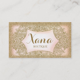 311 Glam Gold Glitter Pink Visitekaartje