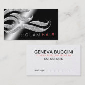 311 Glam Hair Appointment Card Metallic Paper Afsprakenkaartje (Voorkant / Achterkant)