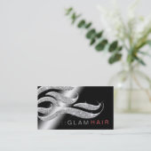 311 Glam Hair Appointment Card Metallic Paper Afsprakenkaartje (Staand voorkant)