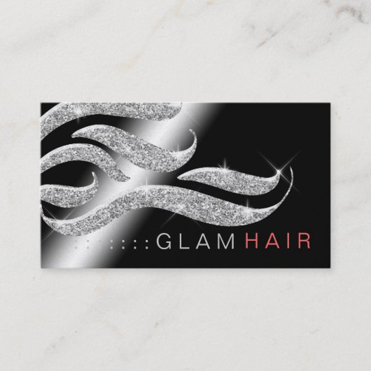 311 Glam Hair Appointment Card Metallic Paper Afsprakenkaartje (Voorkant)