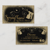 311 Glam Spray Tan Gold Glitter Black Visitekaartje (Voorkant / Achterkant)