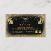 311 Glam Spray Tan Gold Glitter Black Visitekaartje (Achterkant)