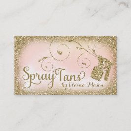 311 Glam Spray Tan Gold Glitter Pink Visitekaartje