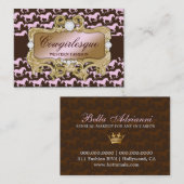 311 Glamoureus Cowgirl Pinkhorse print Visitekaartje (Voorkant / Achterkant)