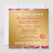 311 Glamoureus Golden Pink Damask 40 en Fabulous Kaart (Achterkant)