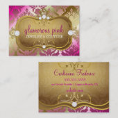 311 Glamoureus Golden Pink Damask Visitekaartje (Voorkant / Achterkant)