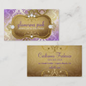 311 Glamoureus Lila elegantie Visitekaartje (Voorkant / Achterkant)