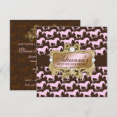 311 Glamoureuze Cowgirl Birthday Uitnodiging (Voorkant / Achterkant)