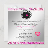 311 Glitter Queen Zebra roze & Paars (elke leeftij Kaart (Achterkant)