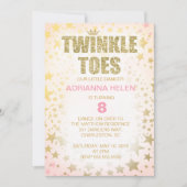 311 Glitter Twinkle Toes Dancer Invitation Kaart (Voorkant)