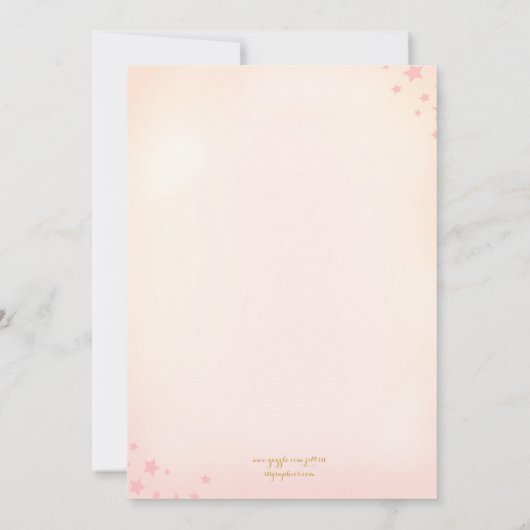 311 Glitter Twinkle Toes Dancer Invitation Kaart (Achterkant)