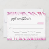 311 Glitter Zebra Roze Cadeaubon (Achterkant)