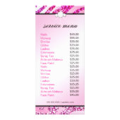 311 Glitter Zebra Roze Reclamekaart (Achterkant)
