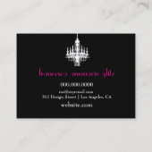 311 Glitz Boutique Black Damask Hot Pink Visitekaartje (Achterkant)