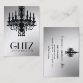 311-Glitz Boutique - Festive Gold Visitekaartje (Voorkant / Achterkant)