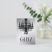 311-Glitz Boutique - Festive Gold Visitekaartje (Staand voorkant)