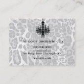 311 Glitz Boutique Leopard Diamond Faux Silver Visitekaartje (Achterkant)