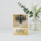 311-Glitz Boutique - Leopard Diamond Golden Visitekaartje (Staand voorkant)