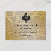 311-Glitz Boutique - Leopard Diamond Golden Visitekaartje (Achterkant)