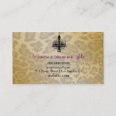 311 Glitz Boutique Leopard Diamonds Eggplant Visitekaartje (Achterkant)