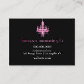 311 Glitz Boutique Pink Chandelier Leopard Visitekaartje (Achterkant)