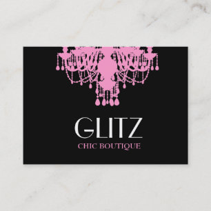 311 Glitz Boutique Pink Chandelier Visitekaartje