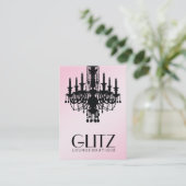 311 Glitz Boutique Pink Shimmer Visitekaartje (Staand voorkant)