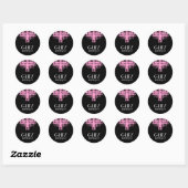 311 Glitz Boutique Roze Kroonluchter Ronde Sticker (Vel)