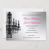 311-Glitz Chandelier - Uitnodiging tot metaalzilve (Achterkant)