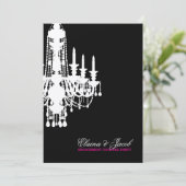 311-Glitz Chandelier - Uitnodiging tot metaalzilve (Staand voorkant)