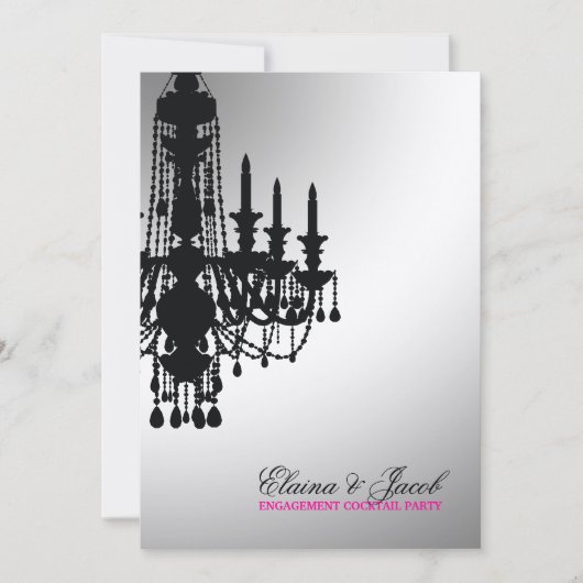 311-Glitz Chandelier - Uitnodiging tot metalen gou (Voorkant)