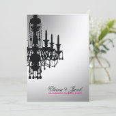 311-Glitz Chandelier - Uitnodiging tot metalen gou (Staand voorkant)