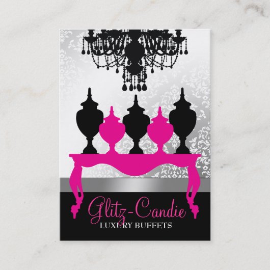 311 Glitzie Candie Pink Table Visitekaartje (Voorkant)