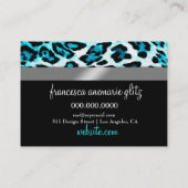 311 Glitzy Chic Boutique Leopard Turquoise Metalli Visitekaartje (Achterkant)