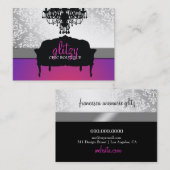 311 Glitzy Chic Boutique Paarse Radiance Visitekaartje (Voorkant / Achterkant)