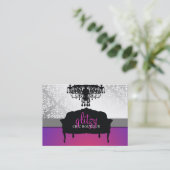 311 Glitzy Chic Boutique Paarse Radiance Visitekaartje (Staand voorkant)