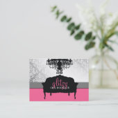 311 Glitzy Chic Boutique - Roos Roze Visitekaartje (Staand voorkant)