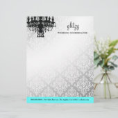 311 Glitzy Chic Boutique Turquoise Letterhead Briefhoofd Sjabloon (Staand voorkant)