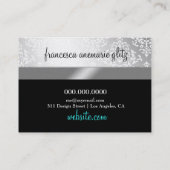 311 Glitzy Chic Boutique Turquoise Metallic Visitekaartje (Achterkant)